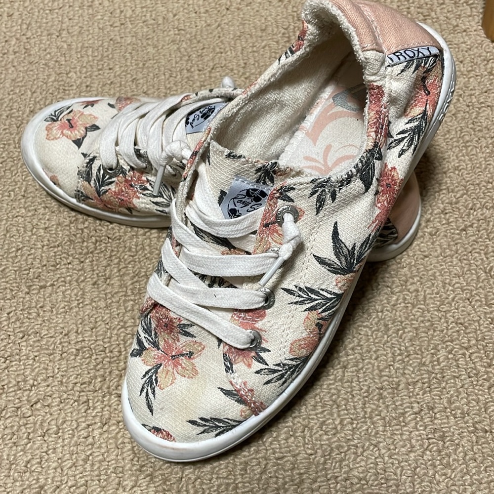 Roxy Floral Canvas Sneakers